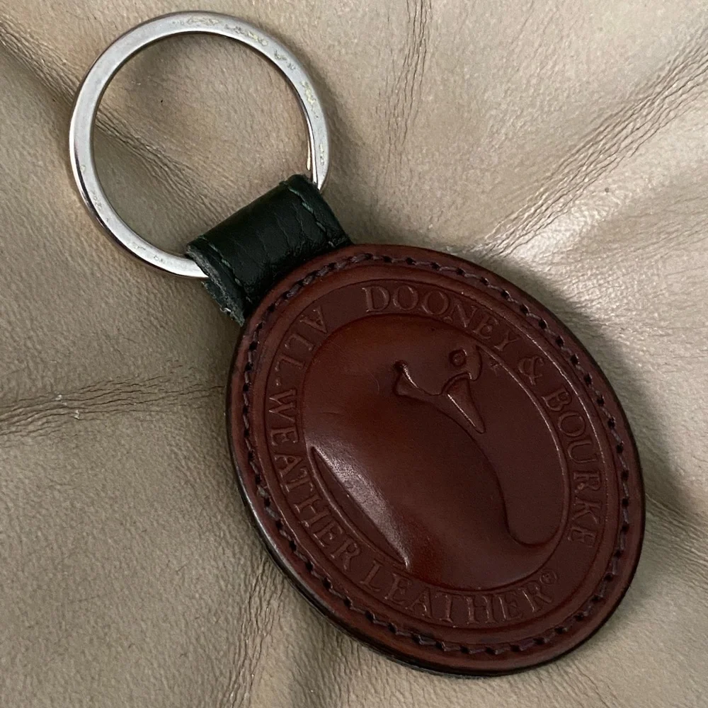 LKNW Vintage Dooney & Bourke Forest/Hunter Wallet & Oval Duck Key Fob Ring Set - Picture 4 of 13